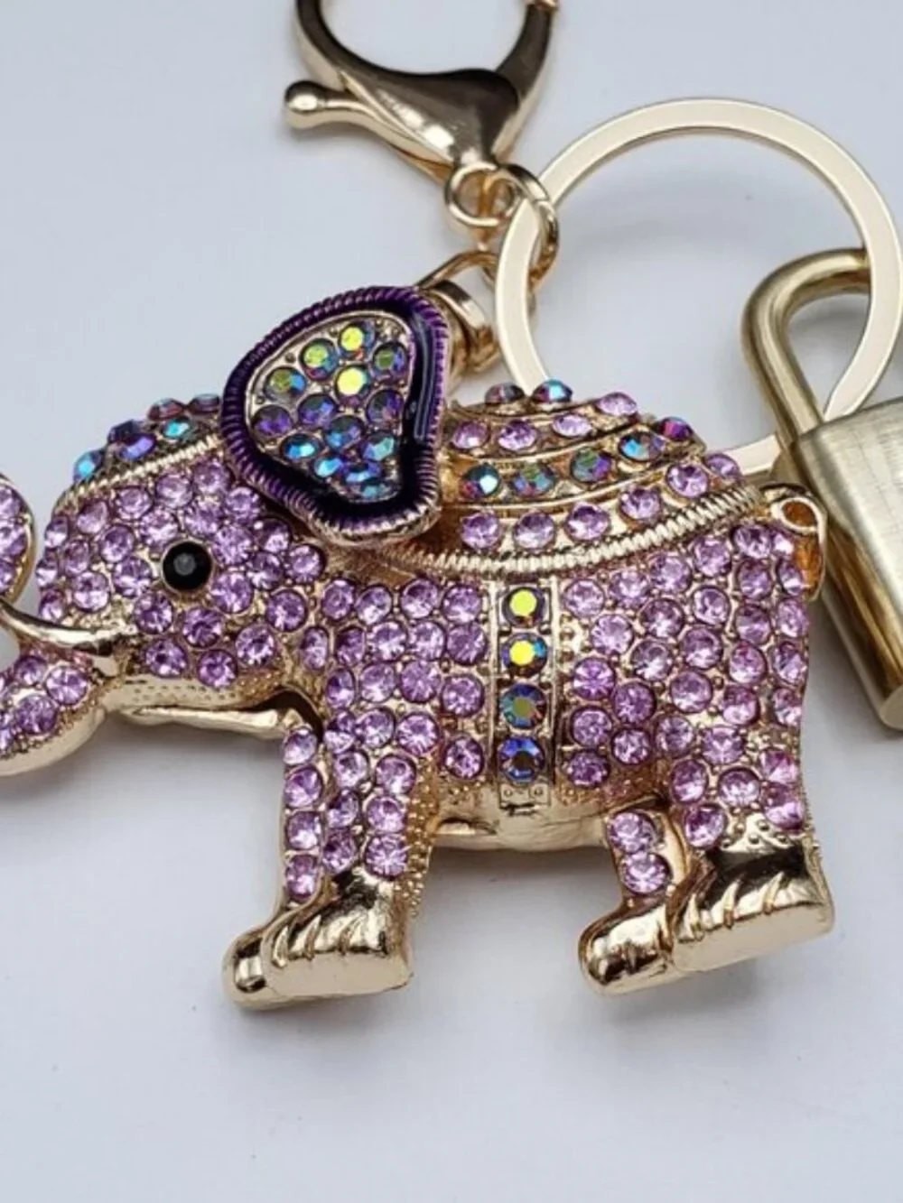 LV Gold Padlock & Key 🔒 Authentic Louis Vuitton Bag Unbranded Elephant Charm